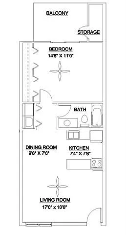 Floor plan The Brightleaf 650