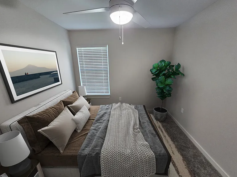Virtually staged bedroom 2