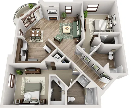Floor plan Model D