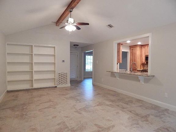 Family room with built-ins