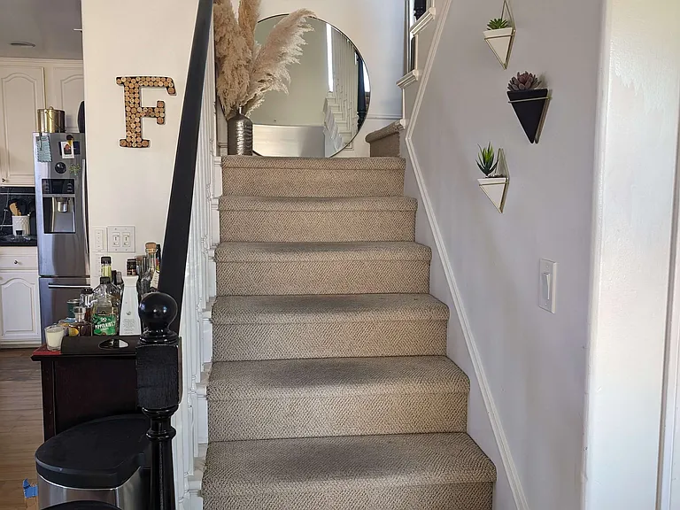 Stairs leading to the upper level.