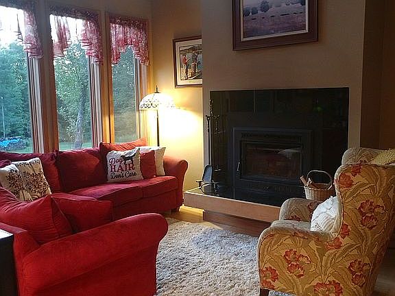 Living area with fire insert