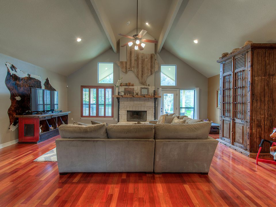 Wood burning fireplace