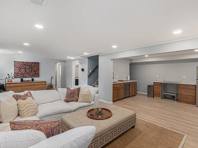 Basement living room/kitchenette