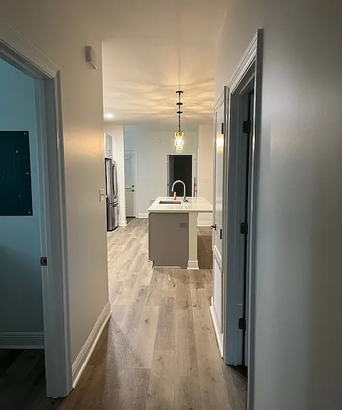 Downstairs hall at the front entrance.