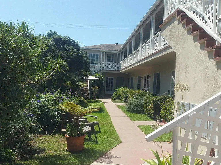 Quiet garden setting in apartment