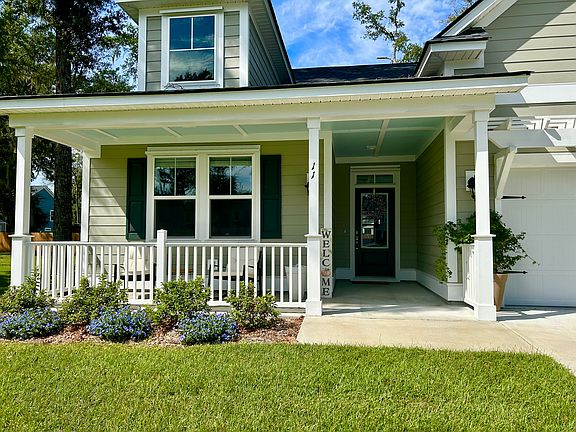 Front of house in spring.