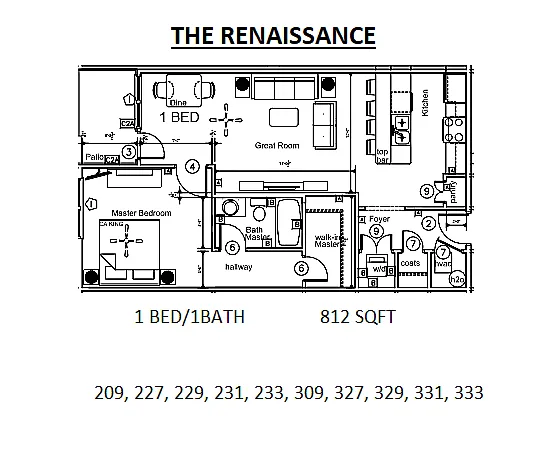 Floor plan The Renaissance