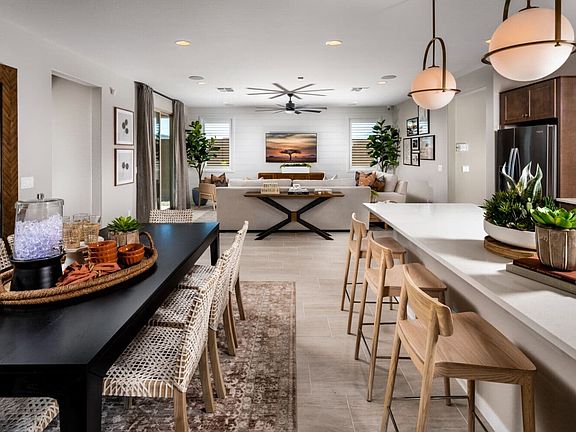 Great room of the Azure Model Home in Avondale, Arizona.