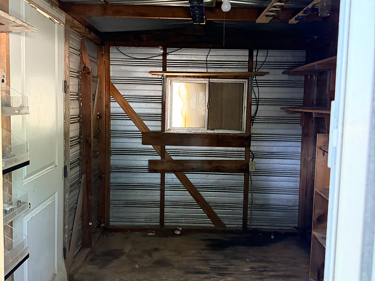 One of the sheds on the property