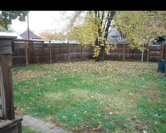 Fenced in backyard 