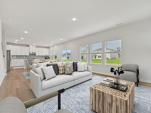 Great room in the Dakota floorplan at a Meritage Homes community in Garner, NC.