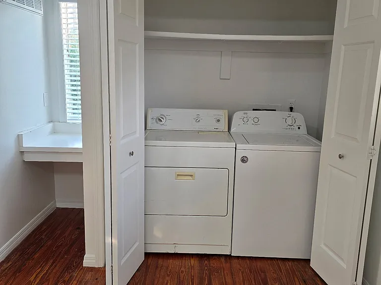 Full-Sized Washer and Dryer Off Kitchen/Dinette Area.