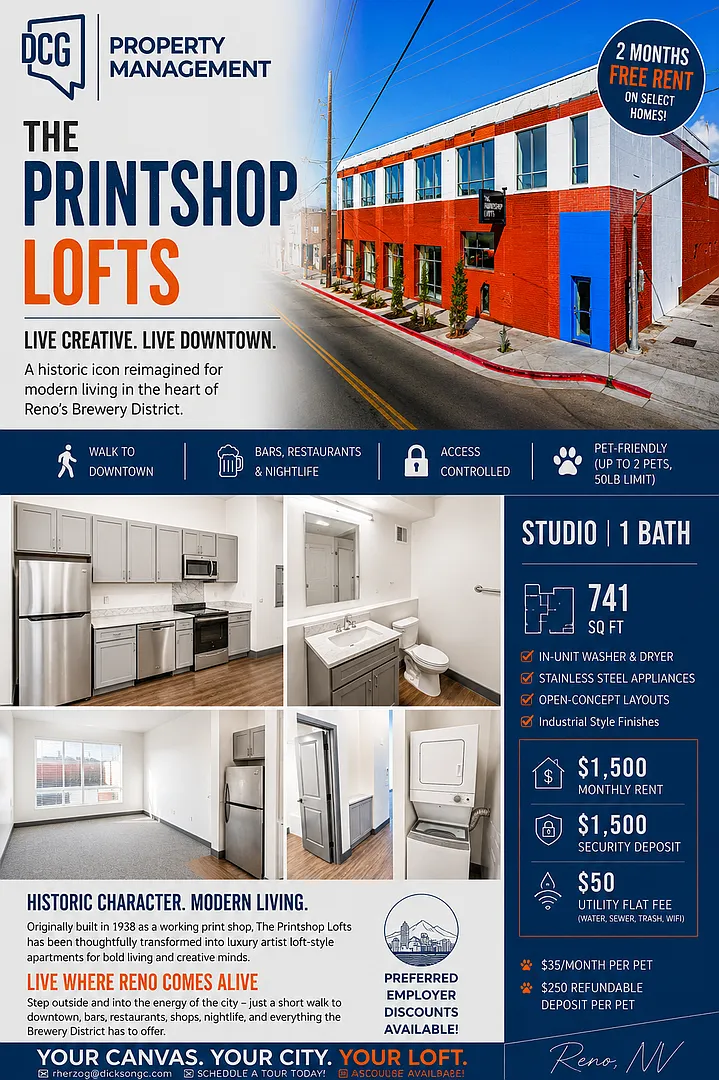 Printshop Lofts - Luxury Artist Lofts in Reno's Brewery District — Photo 3
