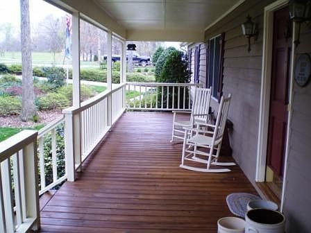 Long, wide front porch