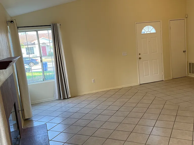 Living room with fireplace