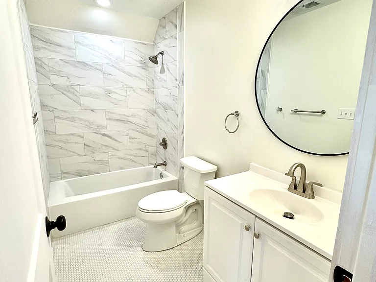 Bathroom interior from hallway entry