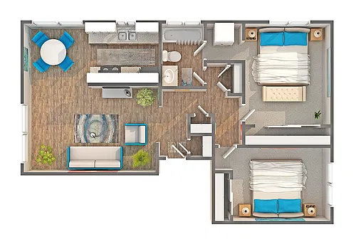 Floor plan River with W/D