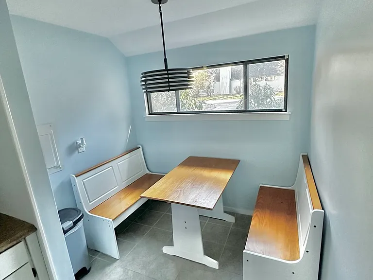 Breakfast nook off of kitchen