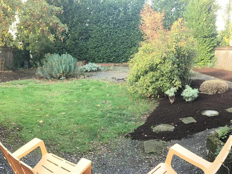 spacious backyard