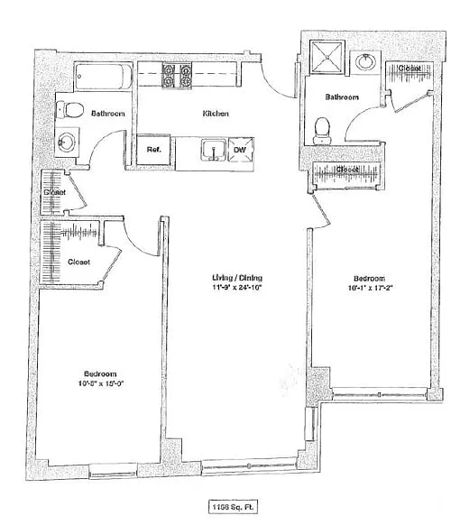Floor plan 2 Bedrooms