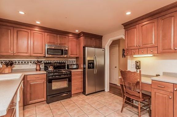Tile Floors and Desk Area