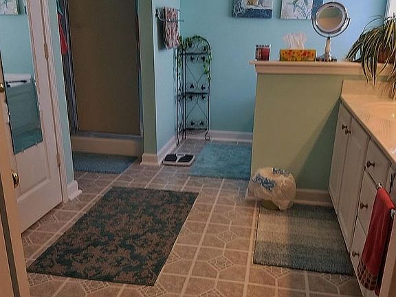 re-floored master bath