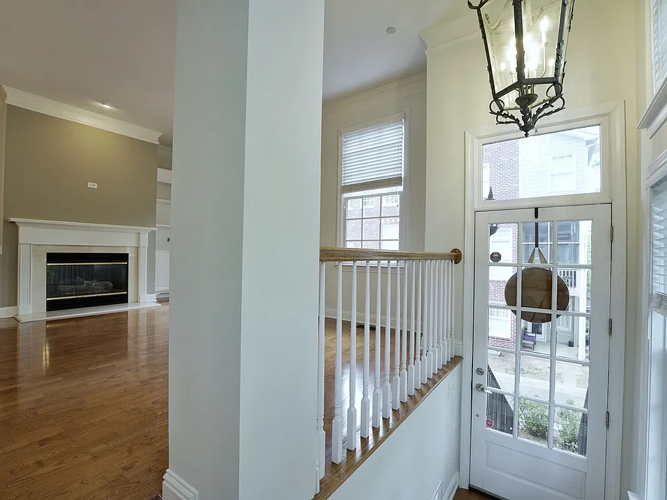 Gas fireplace.