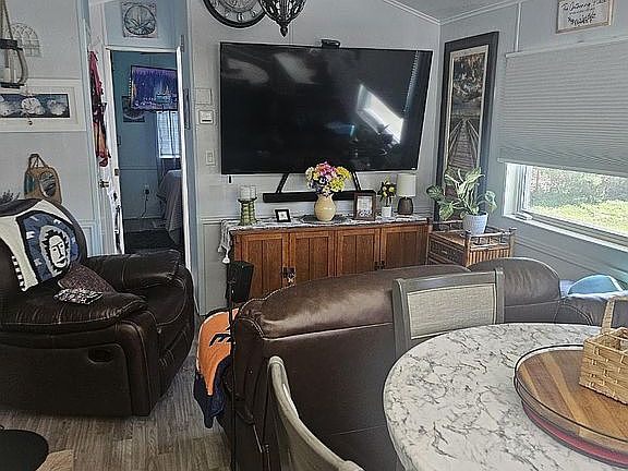 Family room with 70" TV