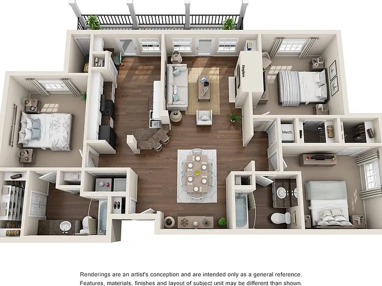 3 Bedroom | 2 Bath | 1321 SF 3 Bedroom | 2 Bath | 1321 SF