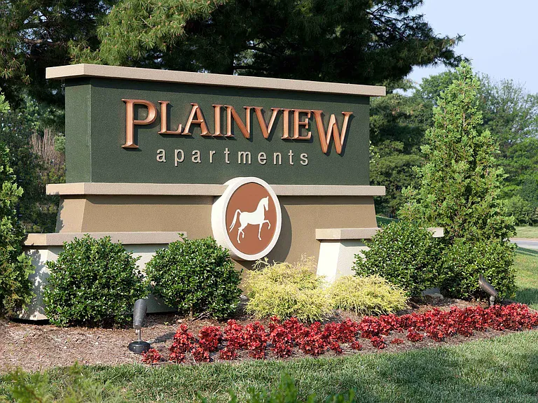 Plainview Apartments entrance sign