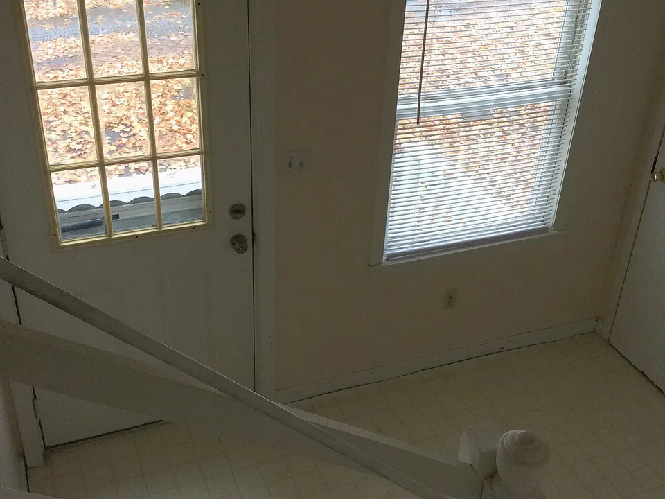 Foyer with large coat closet