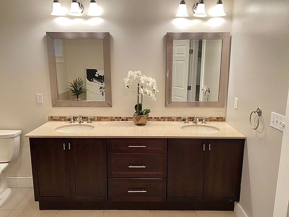 This gorgeous double vanity has exceptional space for all your essentials