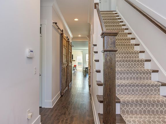 Opening the front door