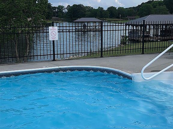 Pool with backside view