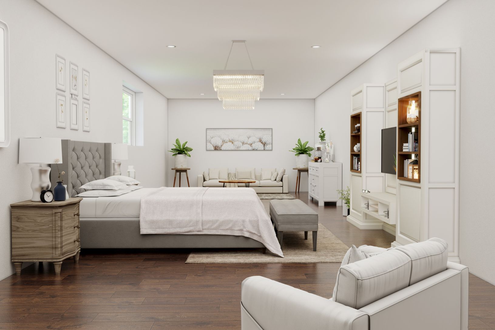 Virtual Staged Finished Basement