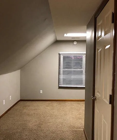 Looking into bedroom.