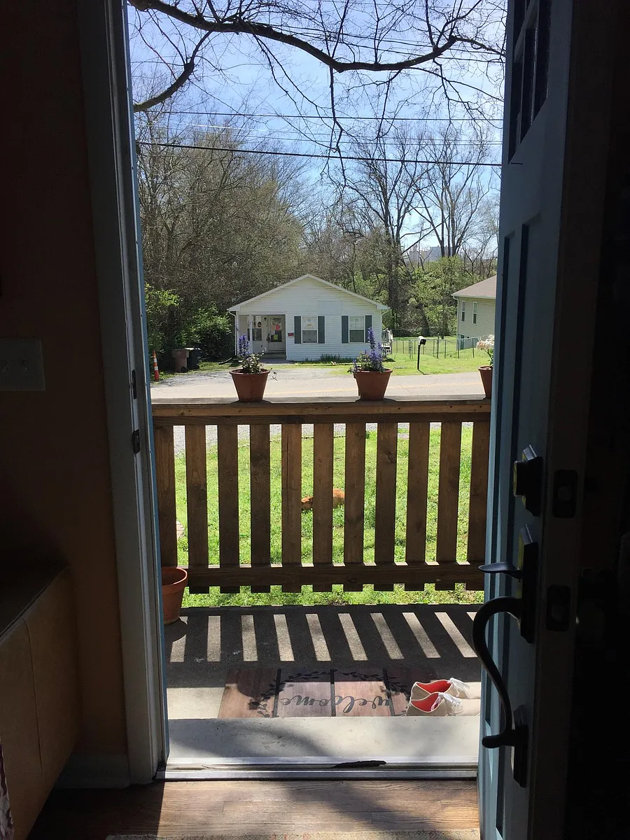 view to the outside from the front door - 2510 Delk Ave
