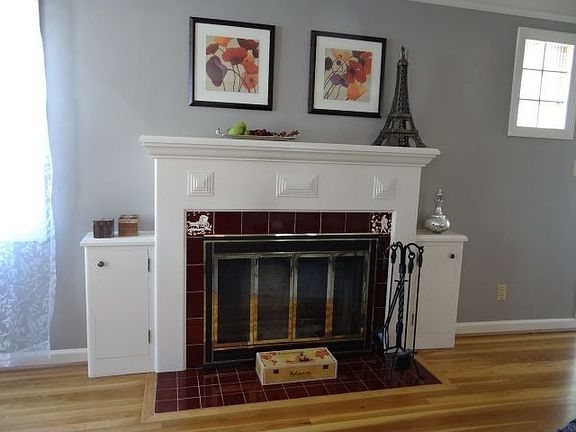 Living room fireplace