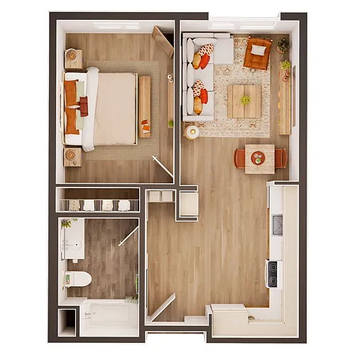 Floor plan 1 Bed