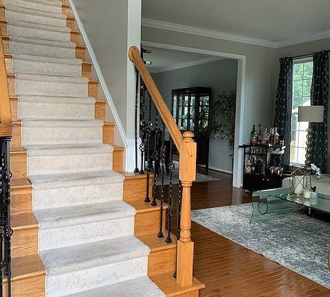 Foryer overlooking living and dining rooms