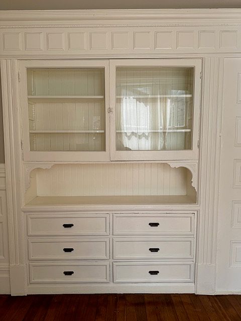 Hutch in living room off kitchen