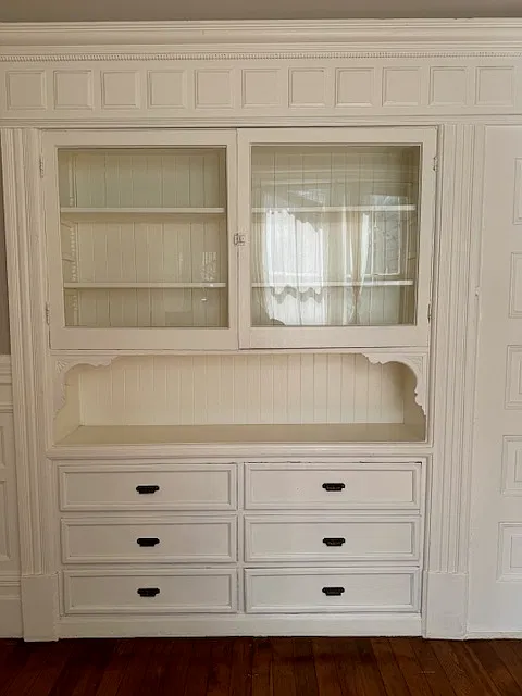 Hutch in living room off kitchen