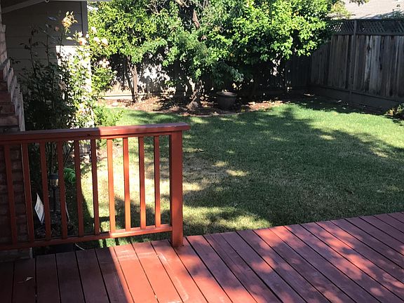 Backyard and deck