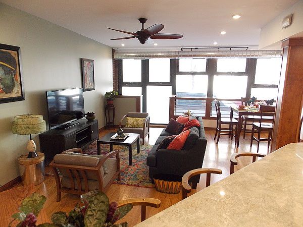 view from open kitchen