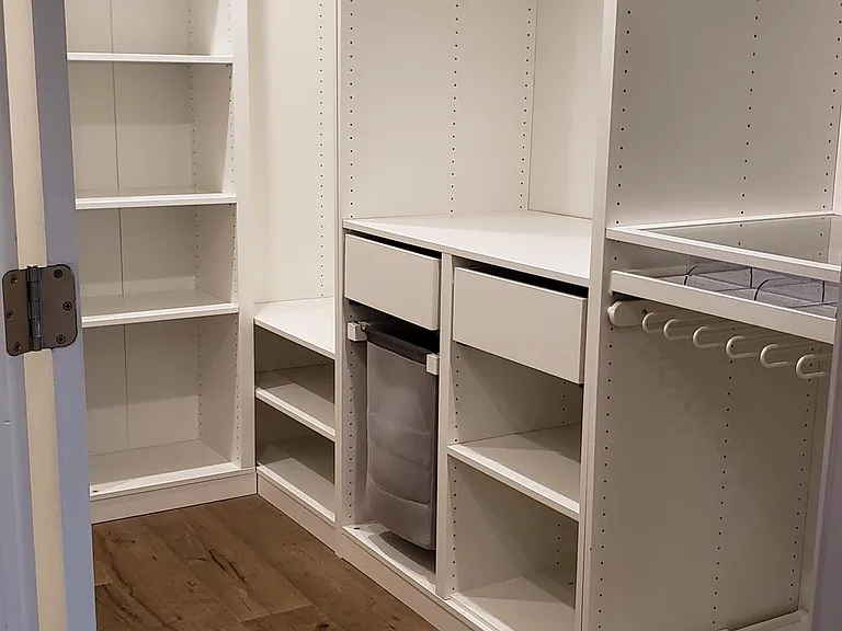 Master bedroom walk in closet.