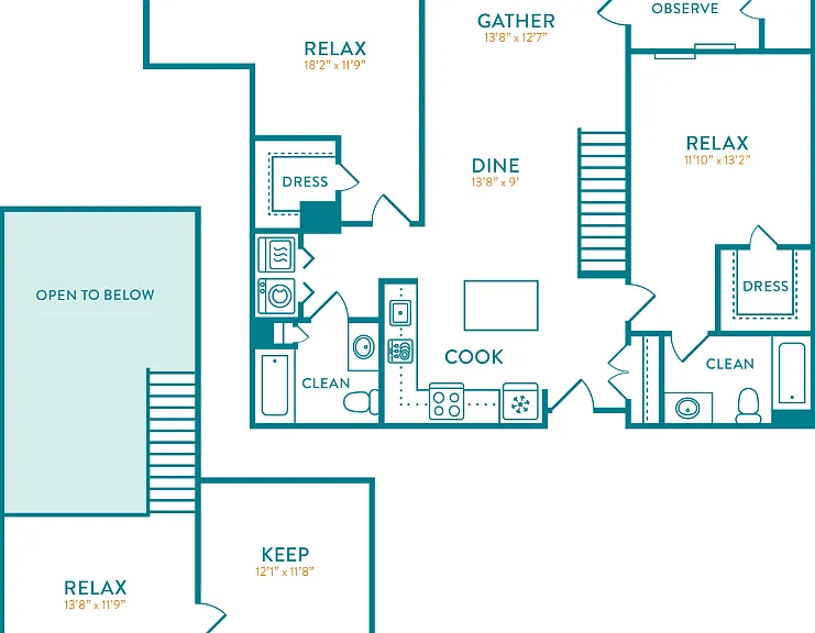 Sherwood Loft Floorplan Diagram