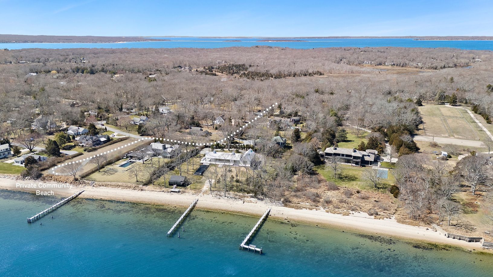 Private community beach access