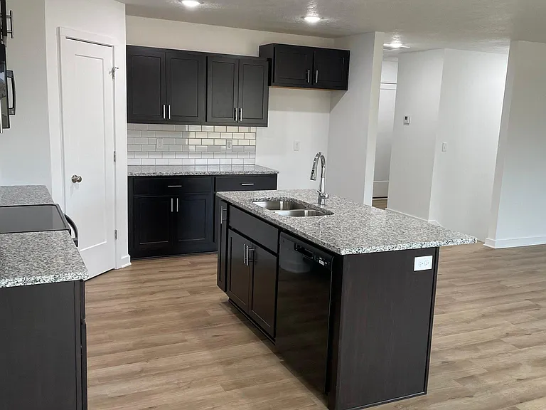 Kitchen island and open area