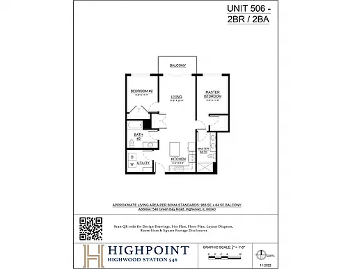 Floor plan 2 Bed 2 Bath